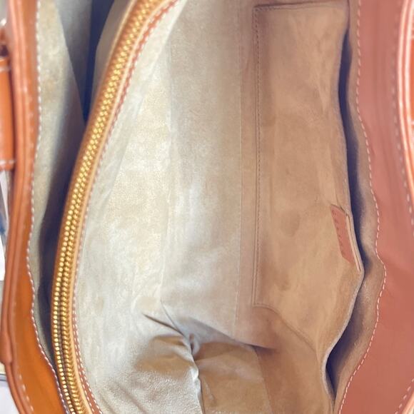 CELINE Boogie Bag Quilted Leather Satchel Caramel Gold Hardware CE00/15 Italy - Picture 16 of 16